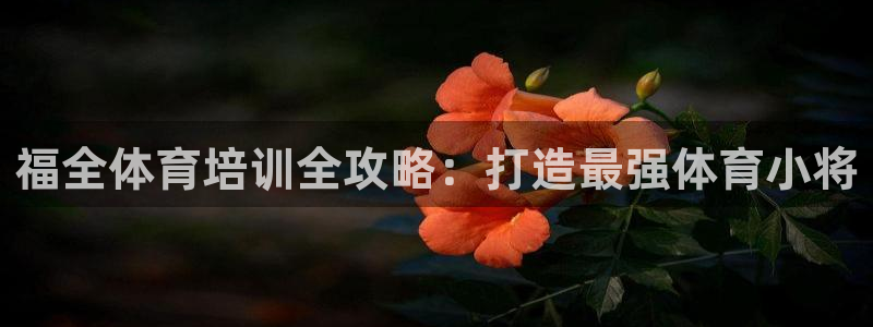 凯时平台官网RA来就送38：福全体育培训全攻略：打造