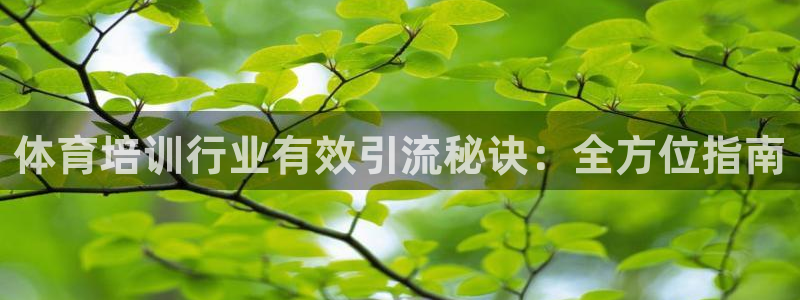 AG尊龙凯时注册：体育培训行业有效引流秘诀：全方位指