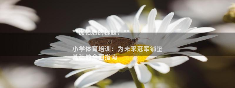 尊龙凯时网站登录：**优化后的标题：**

小学体育