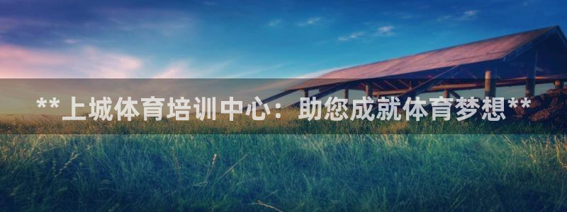 尊龙凯时美金能提取吗：**上城体育培训中心：助您成就